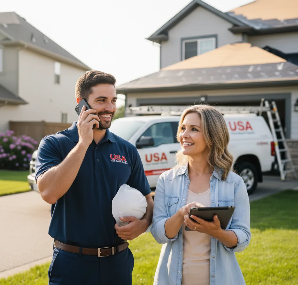 USA Roof Repair Experts customer support in Scipio